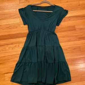 Green mini dress